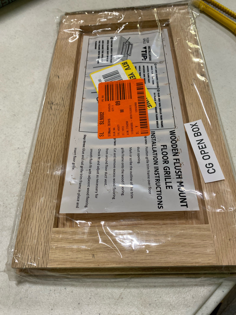 Hampton bay E1448FMU04X10 4 in. x 10 in. Oak Wood Flush Mount Grille in Unfinished Oak