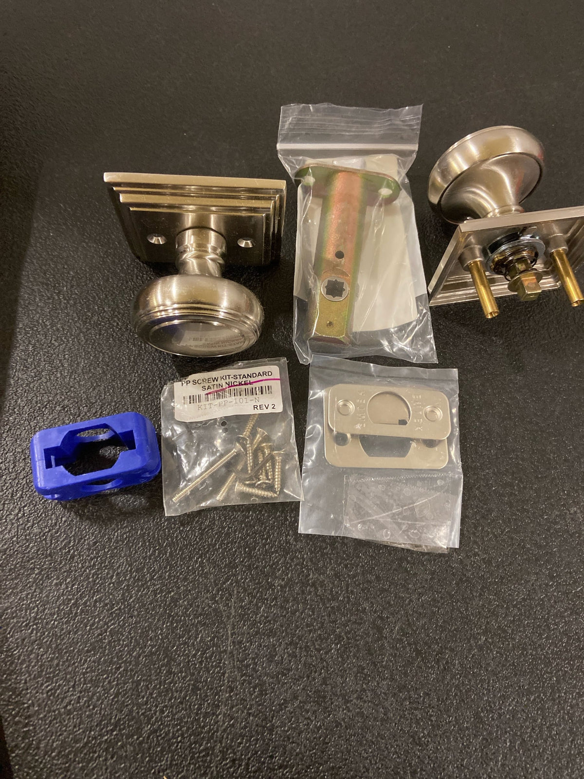 Emtek 8161NWUS15 Norwich Passage Door Knob Set with Wilshire Rose from the Brass Classic Collection - Satin Nickel