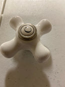 Kingston Brass KSH3958PXC Cold Porcelain Cross Handle, 3/8" X 16PT - Brushed Nickel