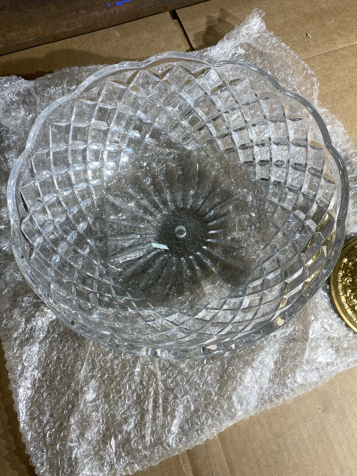 Crystorama Lighting Group 67-CT-OB Milton 2 Light 12" Wide Semi-Flush Bowl Ceiling Fixture with a Patterned, Clear Crystal Shade - Olde Brass