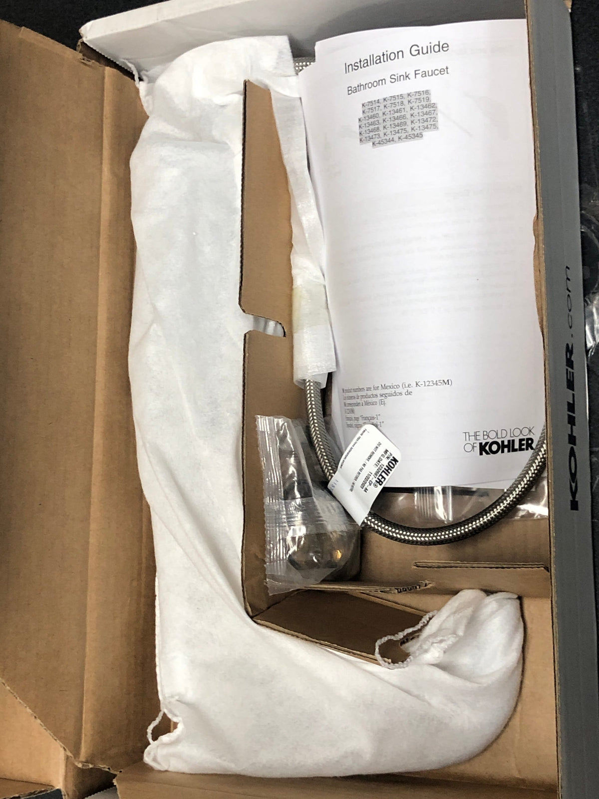 Kohler K-13475-CP Touchless Single Hole Bathroom Faucet - Without Drain Assembly or Handles - Polished Chrome