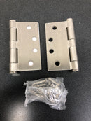 Deltana 4" x 4" Square Corner Plain Bearing Mortise Hinge - Pair - Satin Nickel