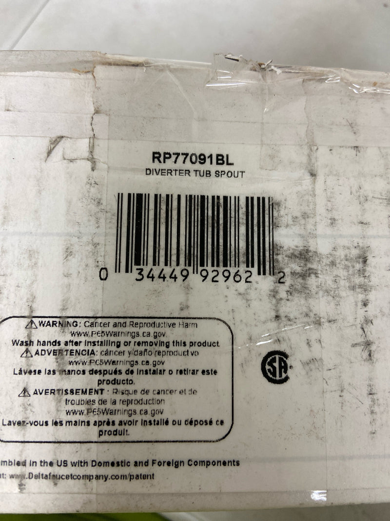 Delta RP77091BL Ashlyn 7-15/16" Integrated Diverter Tub Spout - Matte Black