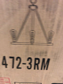 Z-Lite 472-3RM 3 Light Chandelier, Rustic Mahogany