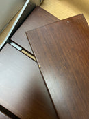 ThermaSol SEAT-S-GR Folding Wall Mounted Bamboo Shower Seat - Brushed Aluminum / Walnut