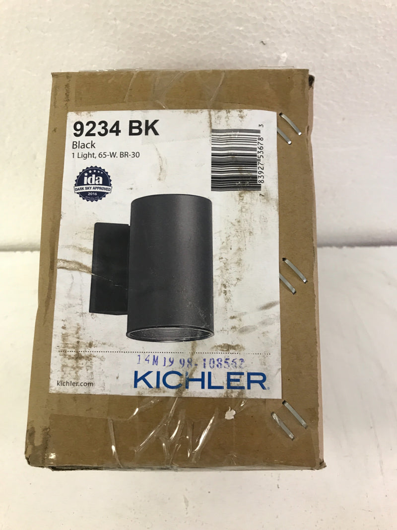 Kichler 7-in H Black Medium Base (E-26) Outdoor Wall Light