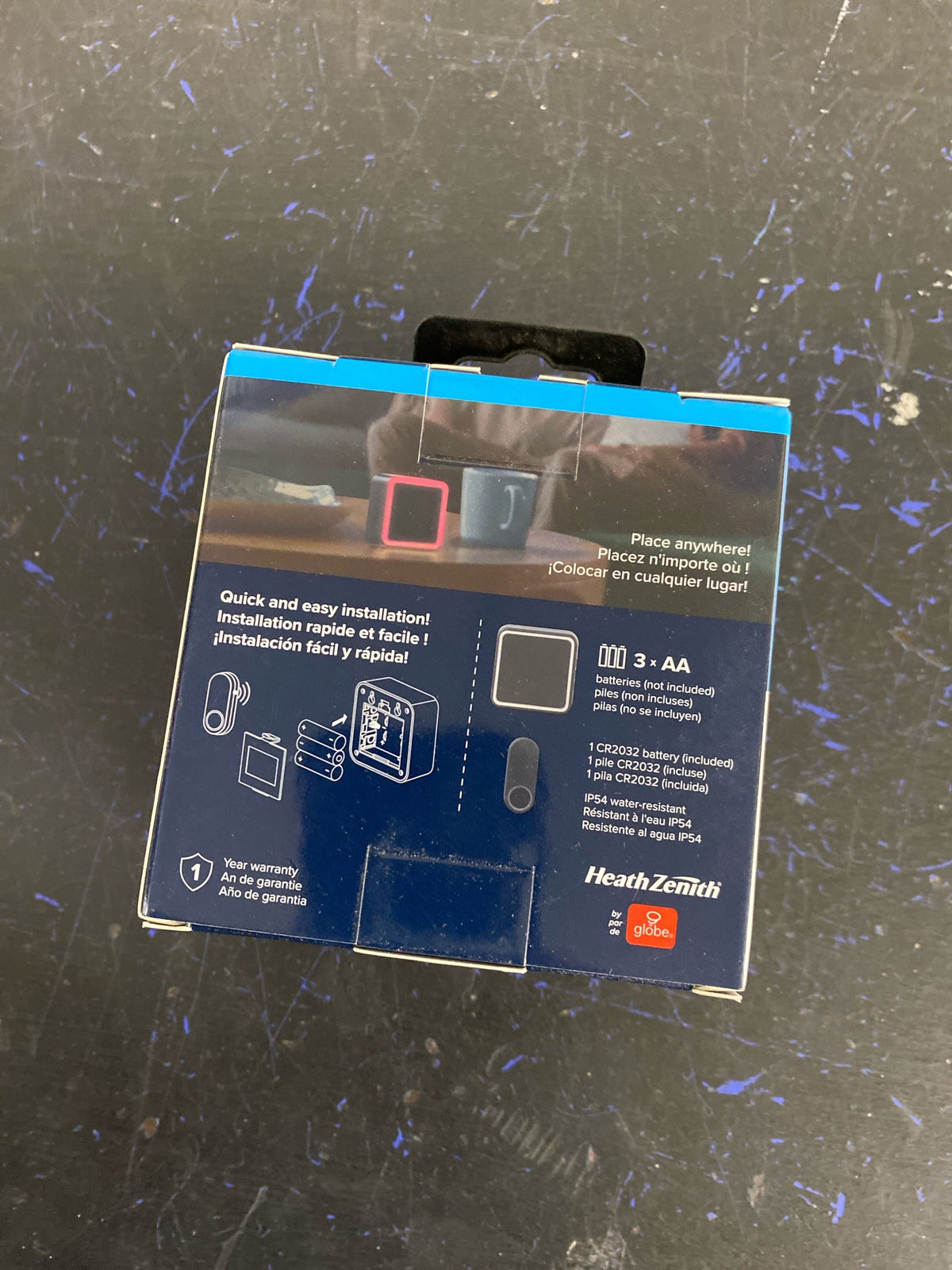 Globe Heath Zenith Black Plastic Wireless Door Chime Kit