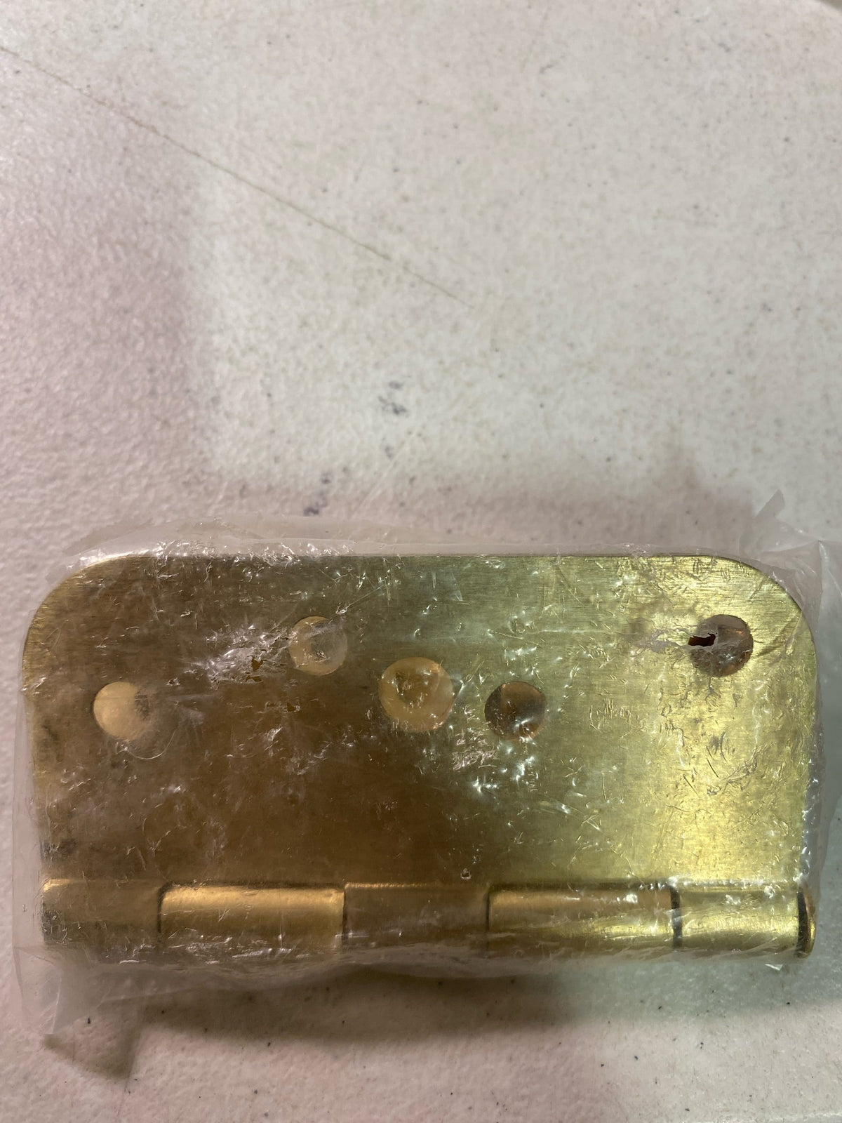 Deltana DE44058TT4 4" x 4" x 5/8" Square and Round Corner Hinge Brushed Brass