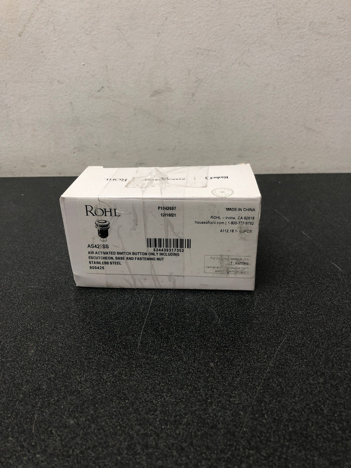 Rohl AS425SS Waste Disposal Air Switch Button - Stainless Steel