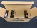 Kwikset Pismo Passage Door Knob Set with Square Rose - Polished Chrome