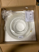 Merra HCF-2806-00-BNHD-1 14 in. 3-Light Matte Black Semi-Flush Mount with Clear Glass Shade