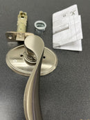 Schlage F10CHP619WKF Champagne Passage Door Lever Set with the Decorative Wakefield Trim - Satin Nickel