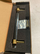 Alno A860-6-SB Modern 6" Center to Center Acrylic Bar Cabinet Handle Cabinet Pull with Solid Brass Mount - Satin Brass