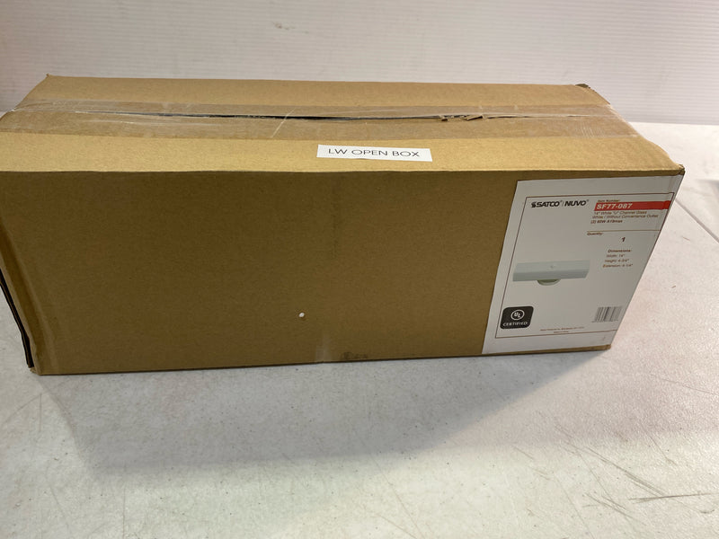 Nuvo Lighting SF77/087 2 Light 14" Wide Bath Bar with Frosted Glass Shade - White
