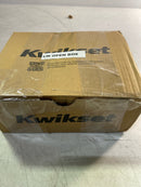 Kwikset 405CSLSQT-514S Casey Single Cylinder Keyed Entry Door Lever Set with Square Rose - Iron Black