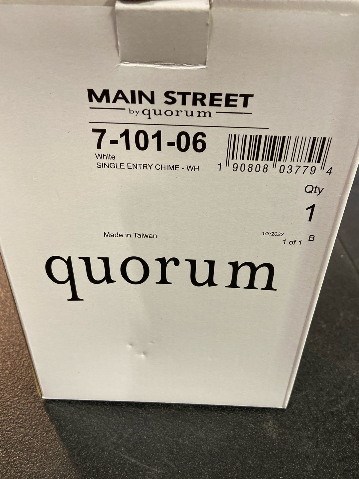 Quorum International 7-101-06 Single Plastic Chime Surface Mount Cover - White