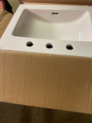 PROFLO PF21188 Hoffman 21" Rectangular Vitreous China Drop In Bathroom Sink with Overflow and 3 Faucet Holes at 8" Centers - White