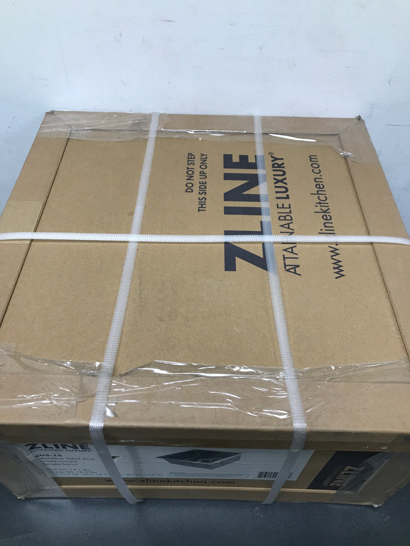 ZLINE SUS-15 DuraSnow 15" Undermount Single Basin Stainless Steel Kitchen Sink - Stainless Steel