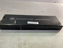 Signature hardware SHRSA120SMB 12 in. Modern Square Wall Mounted Shower Arm and Flange Matte Black