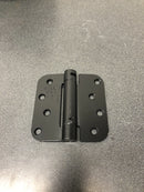 Deltana DSH4R51B 4 x 4 Ball Bearing 5/8" Radius Corner Spring Hinge - Single Hinge - Flat Black