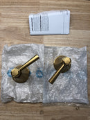 Signature Hardware 497638 Lever Handles for Elita Widespread Faucet - Brushed Gold
