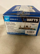 Watts 007M3-QT-FZ 3/4 R 3/4 in. Bronze Double Check Valve Backflow Preventer Assembly Quarter Turn Shutoff with Freeze Sensor