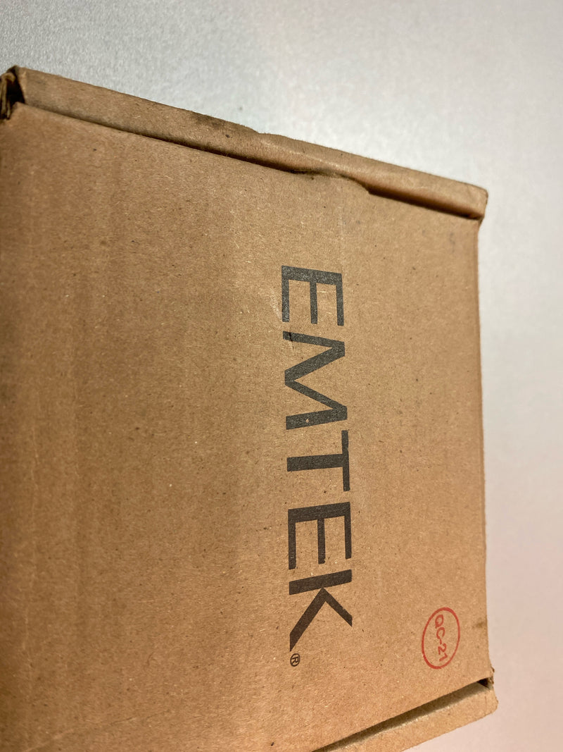 EMTEK Modern Rectangular Rosette Passage Set with Matching Finish Stuttgart Lever - Choice of Left/Right Handing and 7 Finishes - 5112STURHUS19 - Right Handed (RH) - Flat Black (US19)