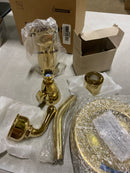 Kingston Brass KB632T Megallan Trim Only for Tub and Shower Faucet KB632, Polished Brass,7 inch Diameter Escutcheon