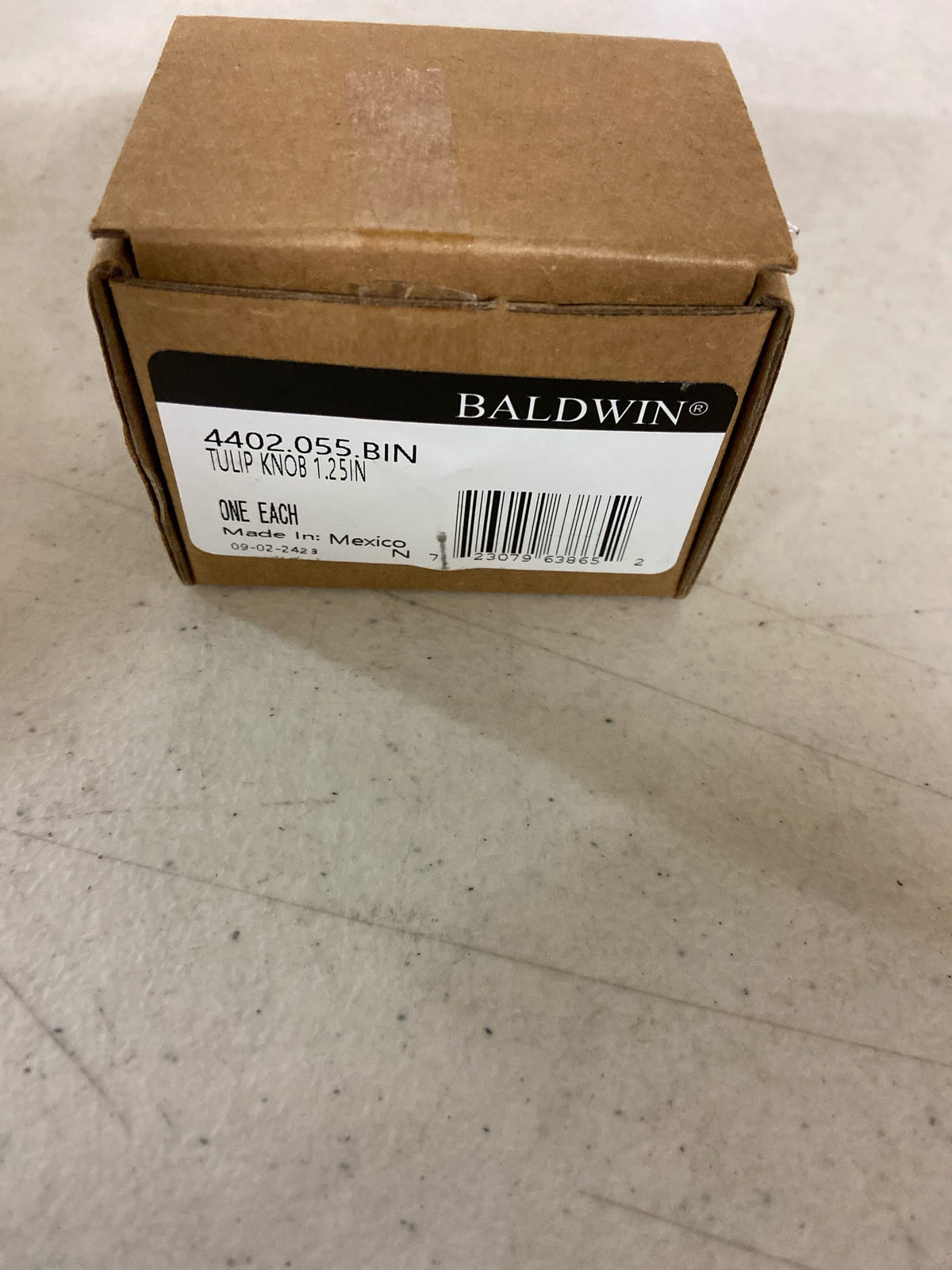 Baldwin 4402055BIN Tulip 1-1/4 Inch Mushroom Cabinet Knob from the Estate Collection - Polished Nickel