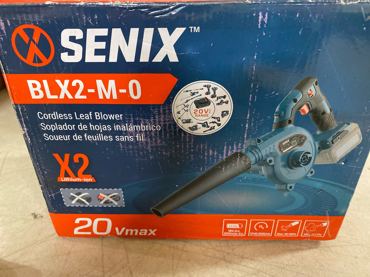 SENIX 20V Cordless Leaf Blower, Electric Blowers with Brushless Motor, 3 Variable Speed Modes, 75 CFM and 180 MPH, Lightweight Leaf Blowers for Lawn Care, Bare Tool Only (BLX2-M-0)
