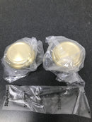 Baldwin FDTRATSR044 Traditional Non-Turning Two-Sided Dummy Door Knob Set with Square Rose - Lifetime Satin Brass