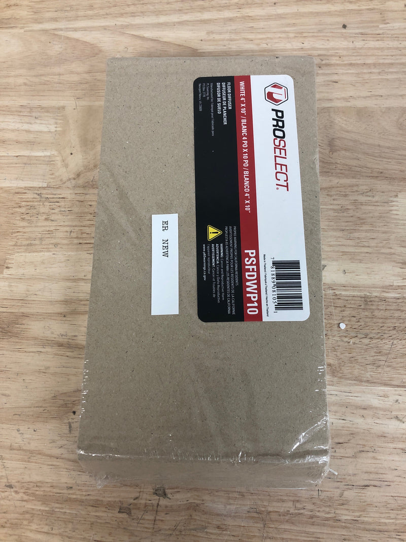 ProSelect PSFDWP10 4" x 10" Wall Register - White