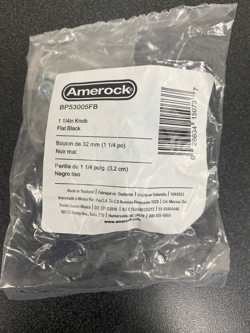 Amerock BP53005FB Edona 1-1/4 Inch Mushroom Cabinet Knob - Matte Black
