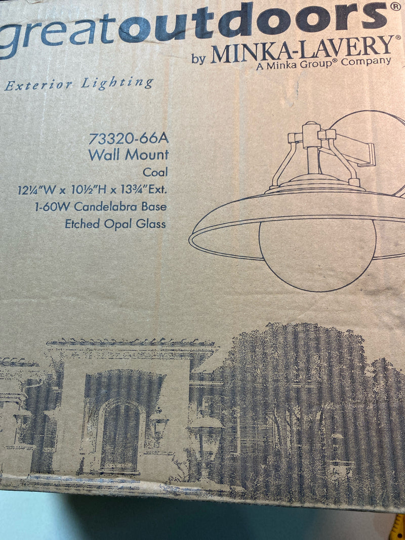 Cameo Shores One Light Outdoor Wall Mount Coal