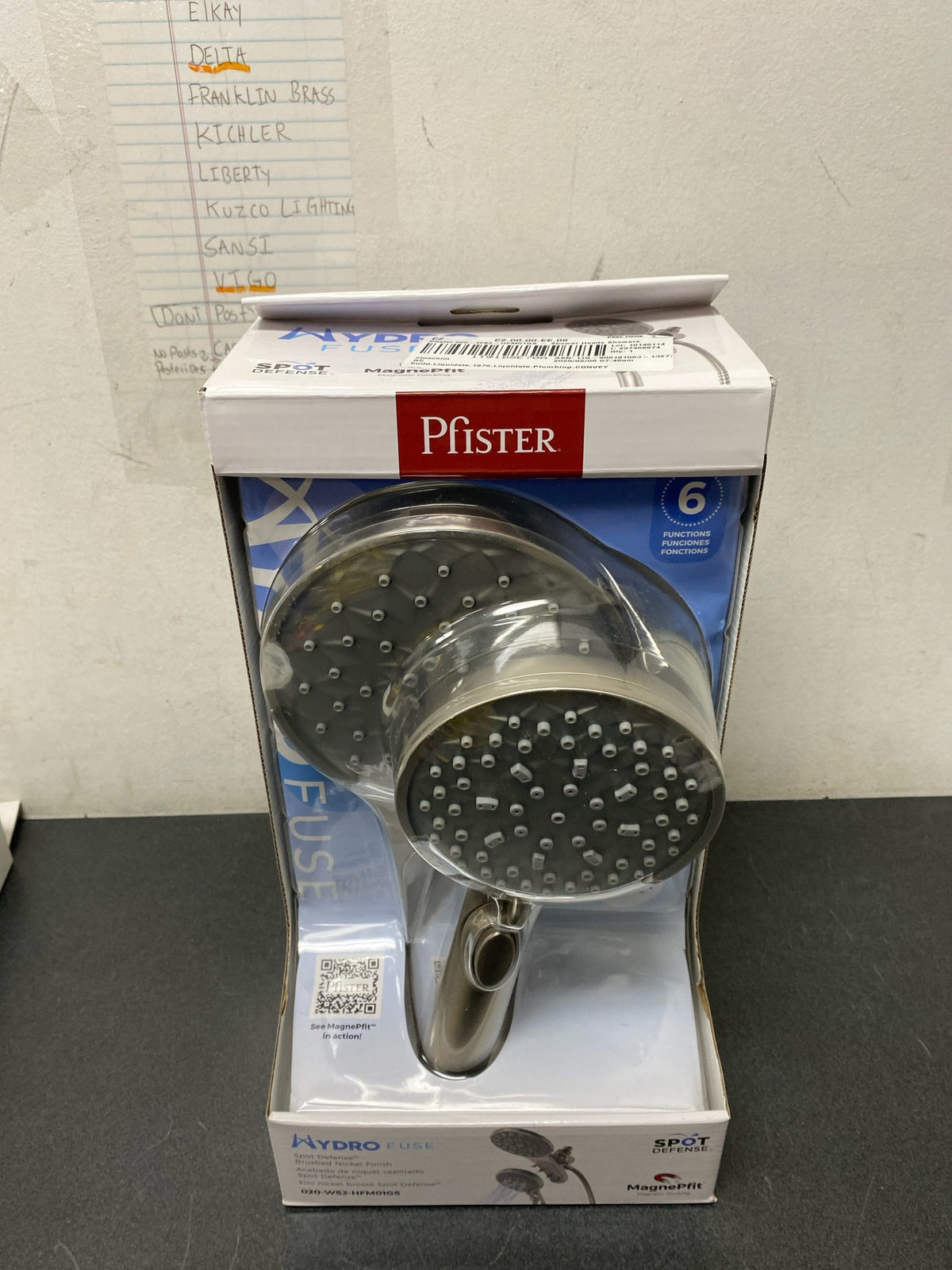 Pfister 020-WS2-HFM01GS HydroFuse 1.75 GPM Multi Function Shower Head - Spot Defense Brushed Nickel