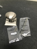 Baldwin HDROUTSR150 Round Non-Turning One-Sided Dummy Door Knob with Square Rose - Satin Nickel