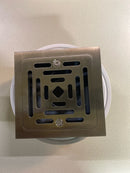 Signature Hardware SH607ZBN Adelphi 4.5" Grate Shower Drain - Brushed Nickel