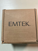 Emtek Dummy Set, Modern Rectangular Rosette, Helios Lever, Polished Nickel