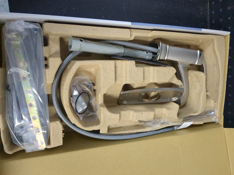 Moen WS84414MSRN Hensley Single Hole Single-Handle Bathroom Faucet in Spot Resist Brushed Nickel