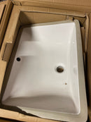 Signature Hardware 416462 Avalon 20" Rectangular Porcelain Undermount Bathroom Sink - White