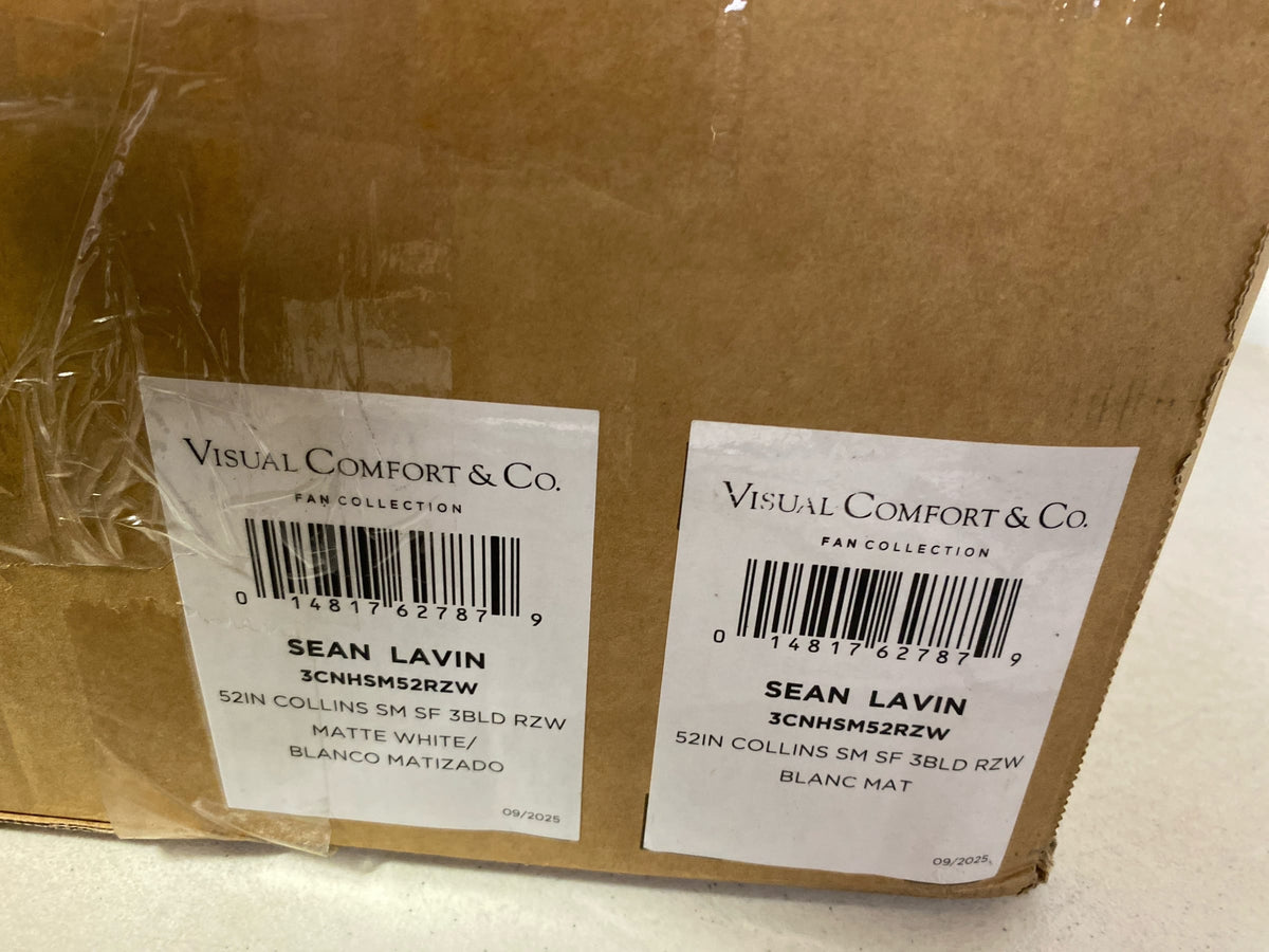 Visual Comfort 3CNHSM52RZW Collins Smart 52" Hugger Ceiling Fan - Matte White