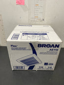 Broan AE110 InVent Series 110 CFM 1.3 Sone Ceiling Mounted HVI Certified Bath Fan - White