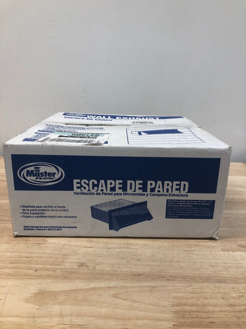 Master flow AVW3.25X10 3-1/4 in. x 10 in. Rectangular Appliance Wall Vent