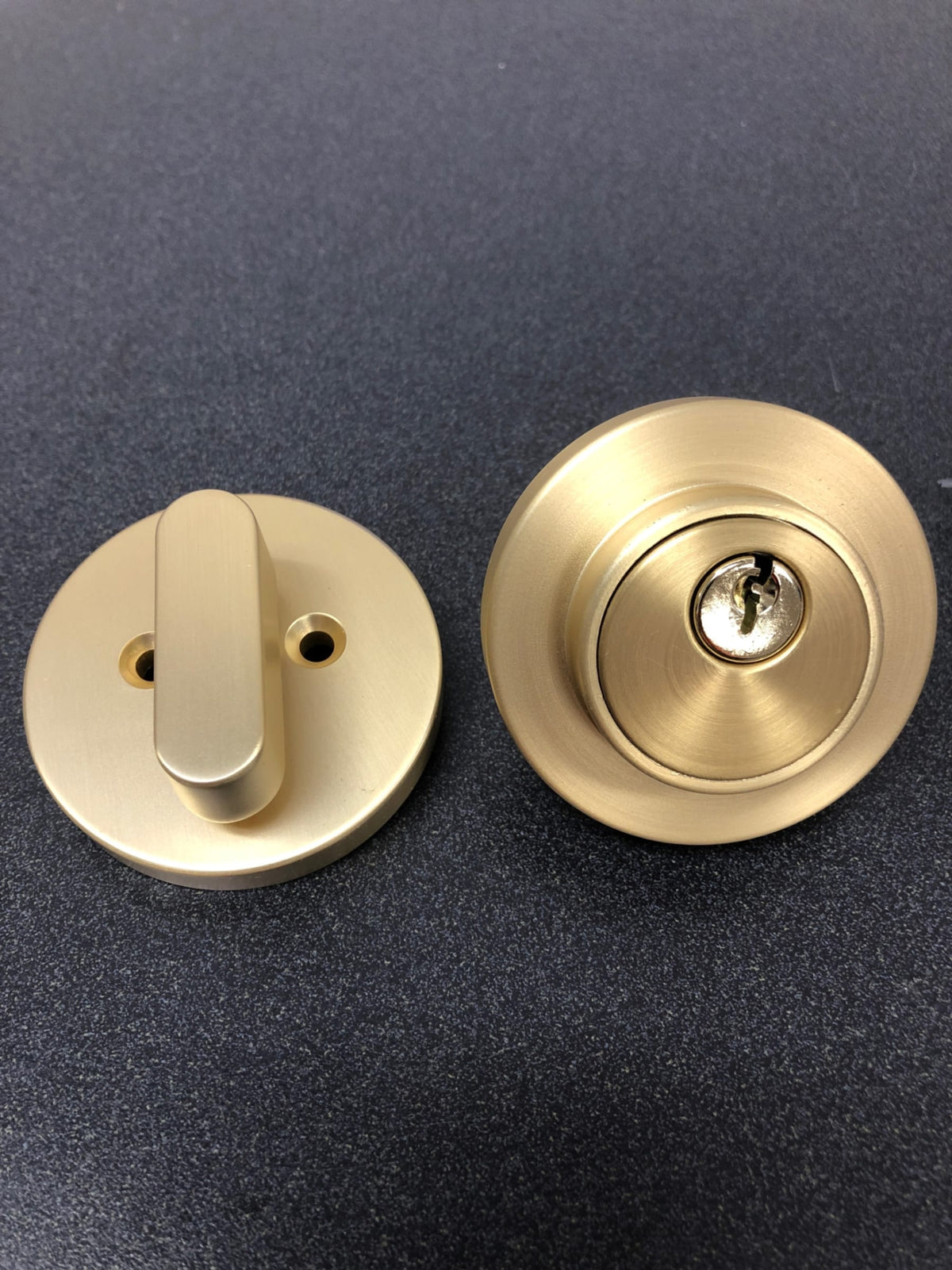 Miseno MLK1238SB Elkton Single Cylinder Keyed Entry Deadbolt - Satin Brass