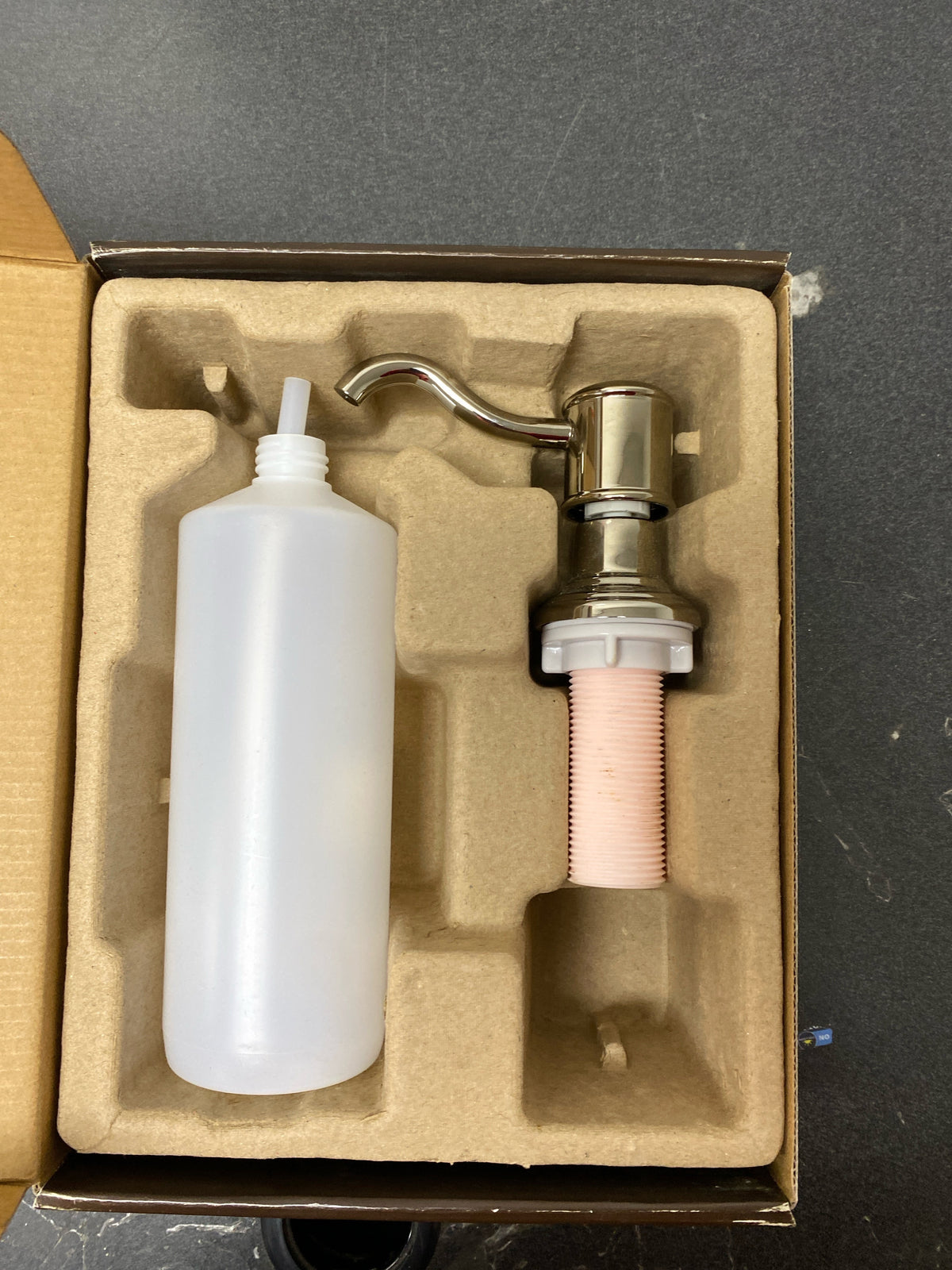 Signature hardware 448559 Amberly Sink Mount Soap Dispenser in Polished Nickel