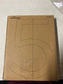 Sure-Loc HNF6-5 BA 6 Inch Tall Aluminum Floating House Number 5 - Brushed Aluminum