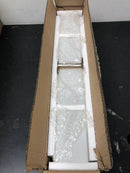 Progress Lighting P2196-15 Metric 4 Light 31" Vanity Light with Patterned/Etched Glass - Polished Chrome