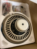 Craftmade 30" Piccolo PI30BN5 Indoor/Outdoor Damp Rated Ceiling Fan in Brushed Satin Nickel Finish with set of 5 Custom Reversible Brushed Nickel/Greywood Blades Included