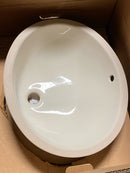 KOHLER Caxton Vitreous China Undermount Bathroom Sink with Overflow Drain in Biscuit with Overflow Drain-K-2210-96