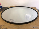 Elegant Lighting Eternity 32" Diameter Circular Metal Framed Wall Mirror - Black